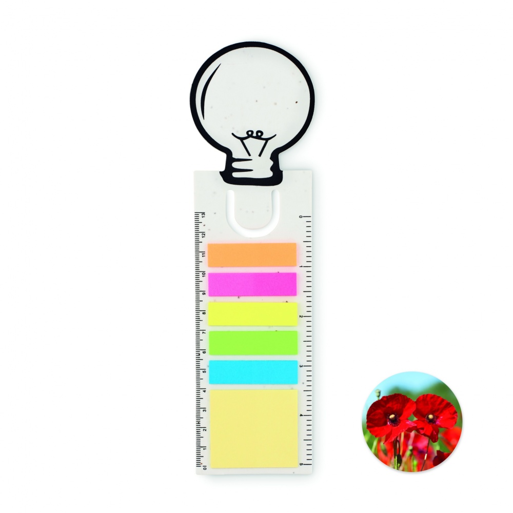 Logotrade advertising products photo of: Seed paper bookmark w/memo pad