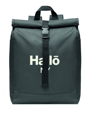 Logo trade promotional giveaway photo of: 600D RPET 2 tone backpack
