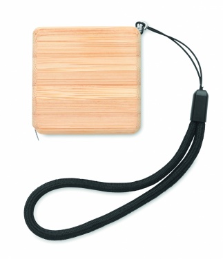 Logotrade promotional giveaway image of: Measuring tape in bamboo 1m