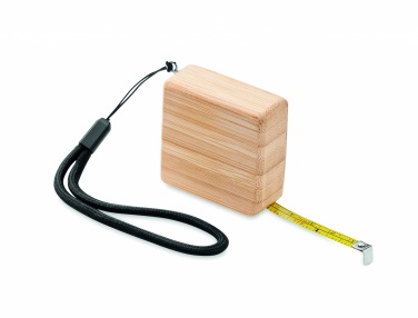 Logo trade advertising products picture of: Measuring tape in bamboo 1m