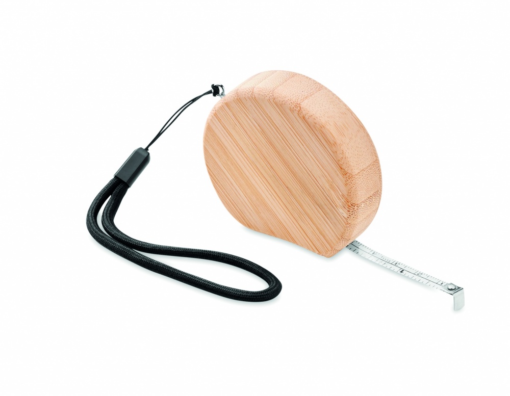 Logotrade advertising product image of: Measuring tape in bamboo 2m