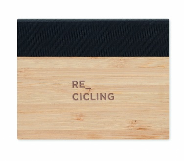 Logo trade promotional items image of: Bamboo sticky note memo pad