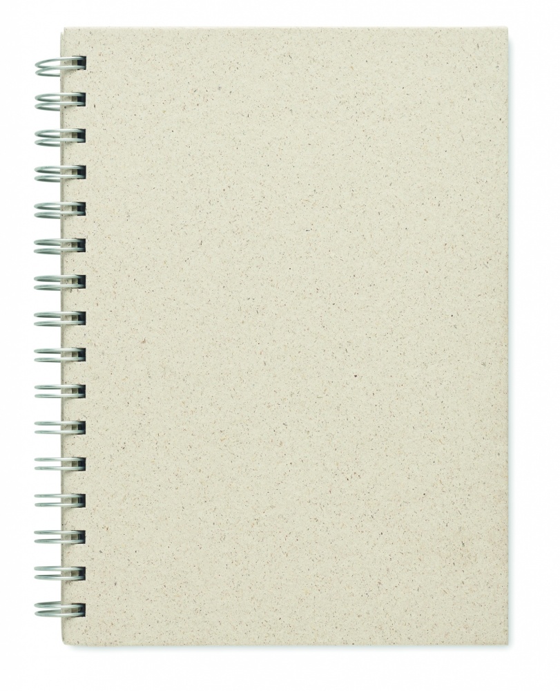 Logo trade promotional giveaways image of: A5 grass notebook 80 lined