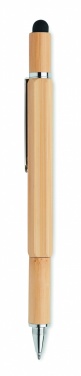 Logo trade promotional products image of: Spirit level pen in bamboo