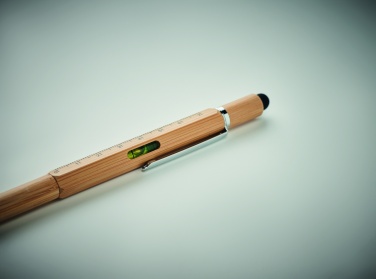 Logo trade promotional merchandise image of: Spirit level pen in bamboo