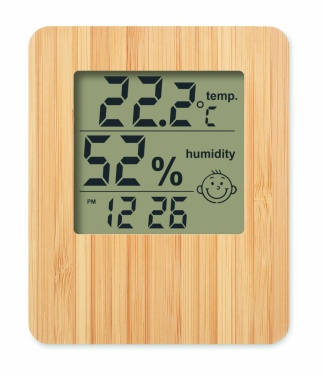 Logo trade advertising products picture of: Bamboo weather station