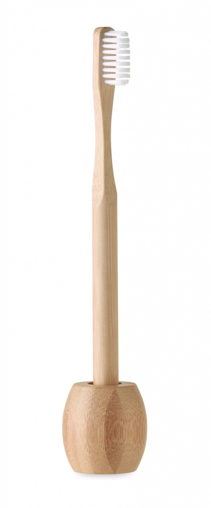 Logotrade advertising product image of: Bamboo tooth brush with stand