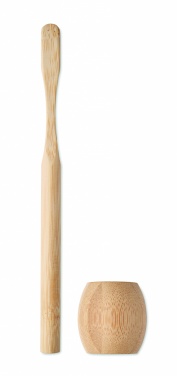 Logotrade promotional merchandise photo of: Bamboo tooth brush with stand