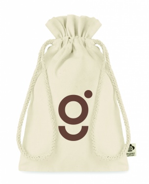 Logo trade promotional gifts image of: Small organic cotton gift bag
