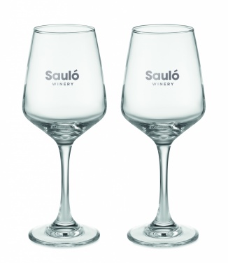 Logo trade promotional items image of: Set of 2 wine glasses