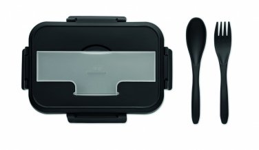 Logo trade promotional products image of: Lunch box with cutlery in PP
