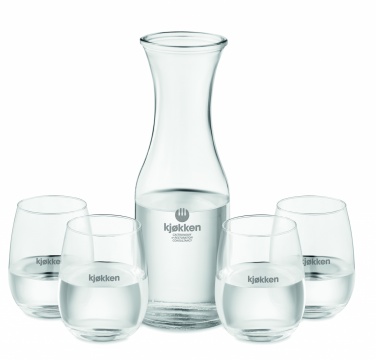 Logo trade business gifts image of: Set of recycled glass drink