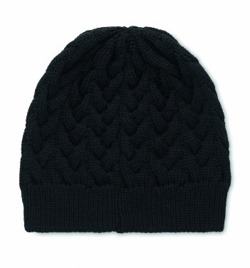 Logotrade promotional items photo of: Cable knit beanie in RPET