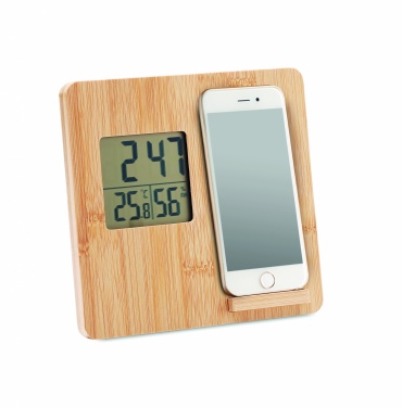 Logo trade corporate gifts picture of: Bamboo weather station 10W