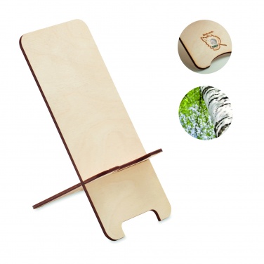 Logotrade corporate gift image of: Birch Wood phone stand