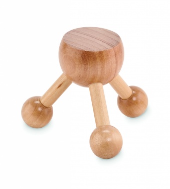 Logo trade promotional items image of: Hand held massager in wood