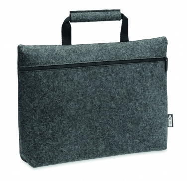 Logo trade promotional giveaways image of: RPET felt zippered laptop bag