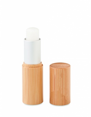Logo trade promotional gifts image of: Lip balm in bamboo tube box