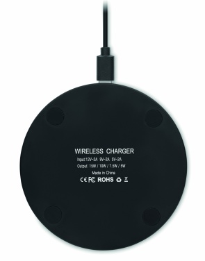 Logo trade promotional gifts image of: Glass wireless 10W charger
