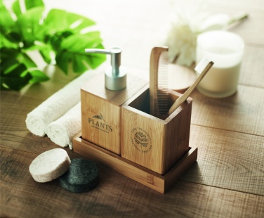 Logo trade corporate gift photo of: 3 piece bath set in bamboo