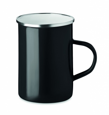 Logo trade business gifts image of: Metal mug with enamel layer