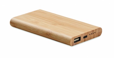 Logo trade promotional merchandise picture of: 4000 mAh Bamboo power bank