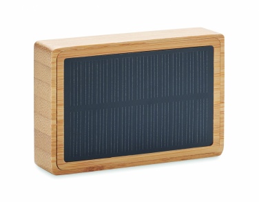 Logotrade promotional items photo of: Solar bamboo wireless speaker