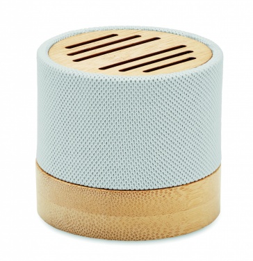 Logo trade promotional products picture of: Bamboo RPET wireless speaker