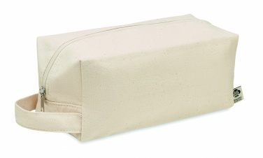 Logo trade promotional giveaways image of: Canvas cosmetic bag 220 gr/m²