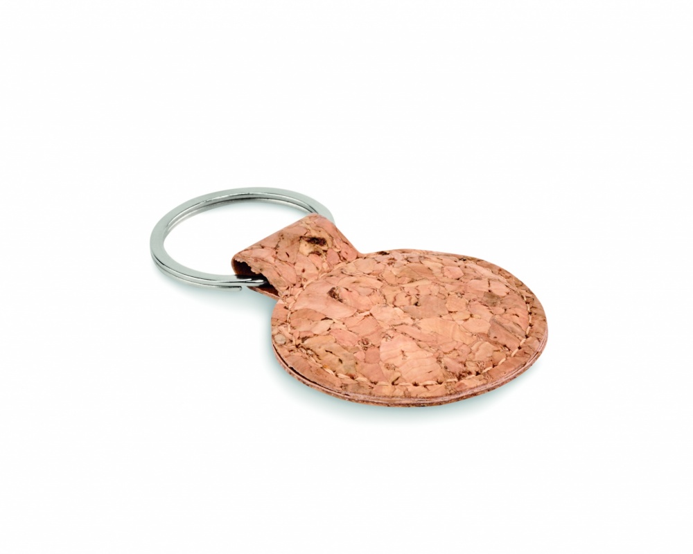 Logotrade promotional merchandise picture of: Round cork key ring Mikkeli