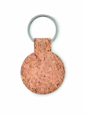 Logo trade promotional items picture of: Round cork key ring Mikkeli
