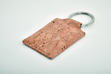 Logo trade advertising product photo of: Rectangular cork key ring Imatra