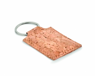 Logo trade promotional giveaway photo of: Rectangular cork key ring Imatra