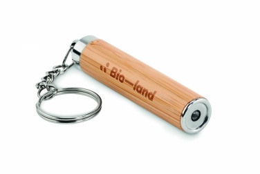 Logo trade promotional giveaway photo of: Mini bamboo torch with keyring