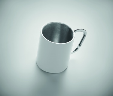 Logo trade promotional merchandise picture of: Metal mug and carabiner handle