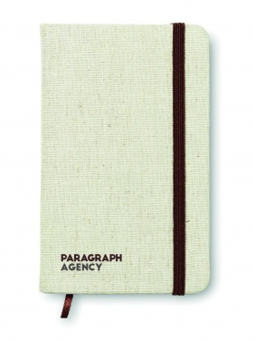 Logo trade promotional merchandise picture of: A6 canvas notebook lined