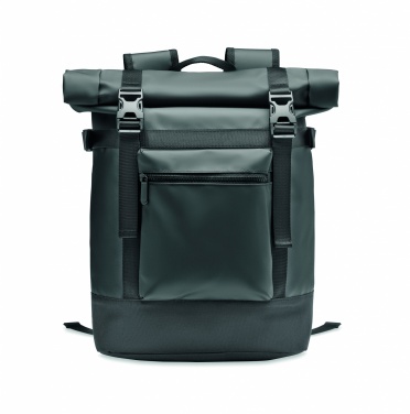 Logo trade promotional giveaways image of: Rolltop backpack 50C tarpaulin