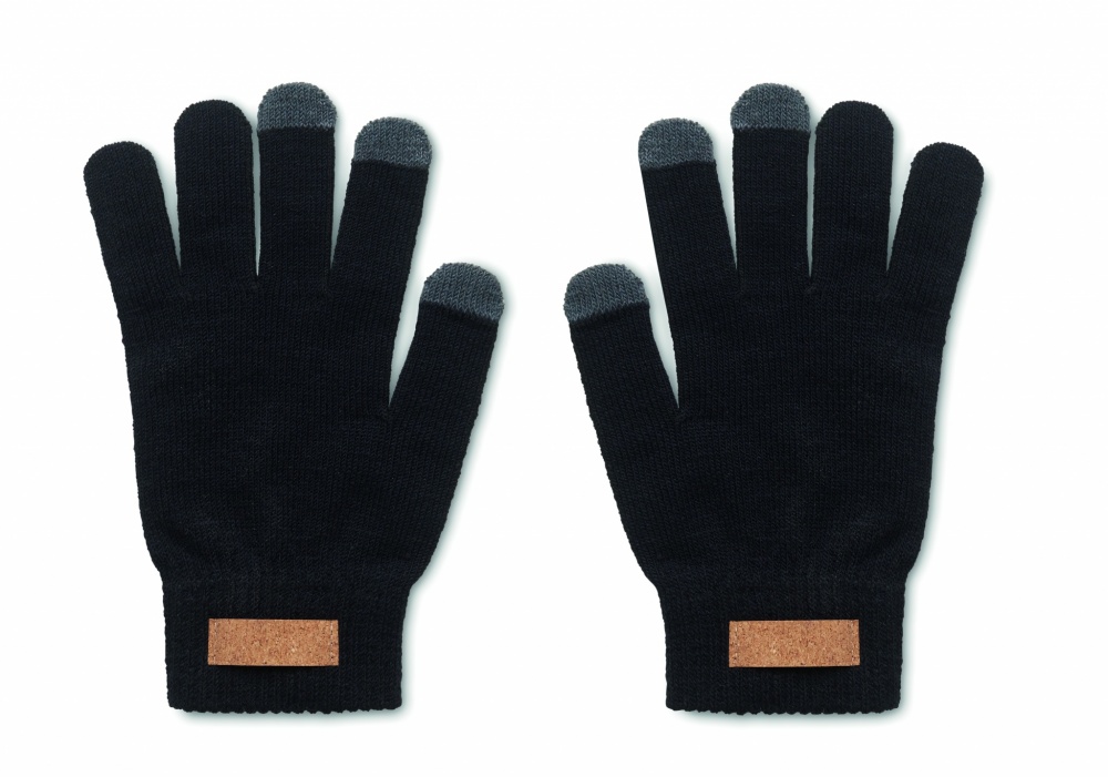Logo trade promotional merchandise image of: RPET tactile gloves