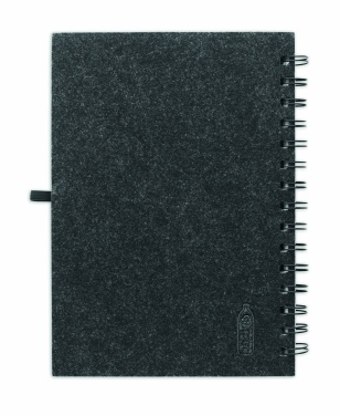 Logo trade promotional product photo of: A5 RPET felt cover notebook