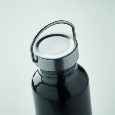 Logo trade promotional gifts picture of: Recycled aluminum bottle 500 ml with a stainless steel handle cap
