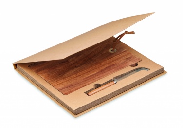 Logo trade promotional items image of: Acacia wood cheese board set Hannover