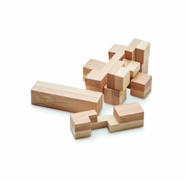 Logo trade promotional merchandise image of: Bamboo brain teaser puzzle