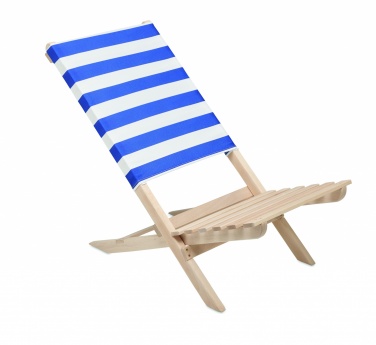 Logo trade promotional merchandise photo of: Foldable wooden beach chair