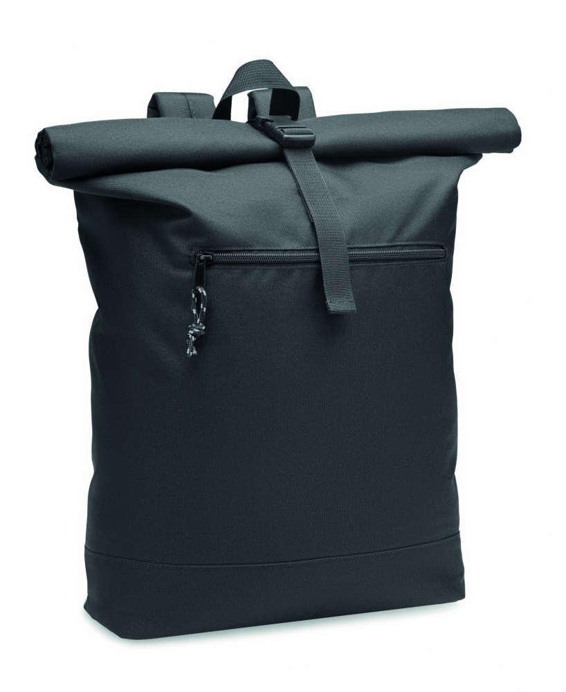 Logotrade promotional gift image of: 600D RPET rolltop backpack