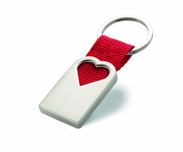 Logotrade promotional gift picture of: Heart metal key ring Kemi