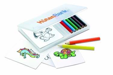Logo trade promotional items picture of: Wooden pencil colouring set