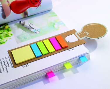 Logo trade promotional items image of: Bookmark with sticky memo pad