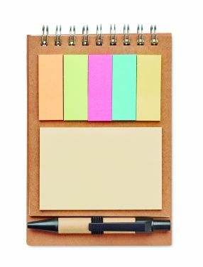 Logo trade promotional gift photo of: Notepad with pen and memo pad