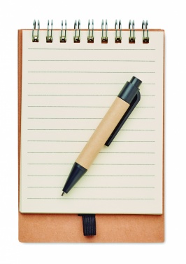 Logo trade promotional gifts image of: Notepad with pen and memo pad