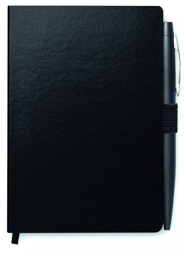 Logotrade advertising products photo of: A6 notebook with pen 72 lined